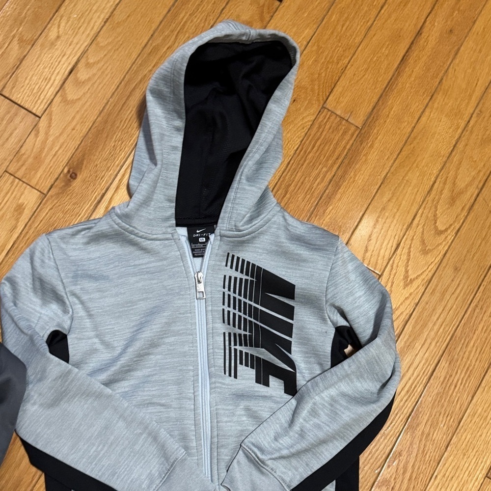 Under Armour and Nike Kids Hoodie - Dark Gray with Logo - Picture 3 of 5